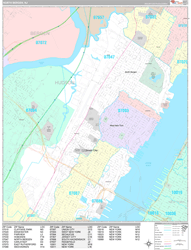 North Bergen Wall Map Premium Style 2025